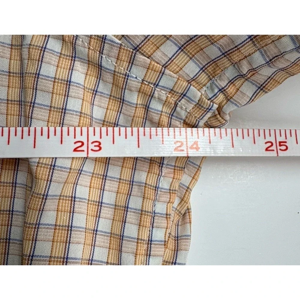 Banana Republic Slim Fit Dress Shirt Large 16 - 16 1/2 Multicolor Plaid Check